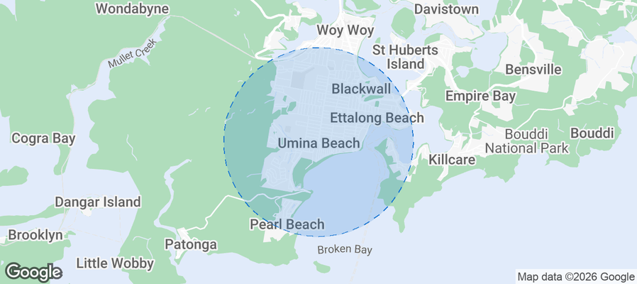 Umina Beach Airbnb map